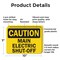 Signmission Main Electric Shut-Off Caution Sign, Plastic, 10in W x 7in L, 2PK OS-2PACK-CS-P-710-L-19202 - alternate 2